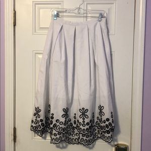 MoulinetteSoeurs/Anthropologie Poplin Eyelet skirt